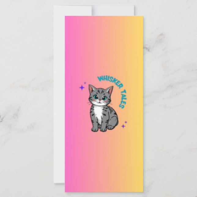 Whiskers & Tales | Whimsic Cat Storybook Bookmar (Frente)