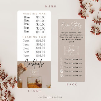 Whiskey | Boho Flowers | Menu