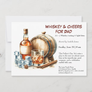 Whiskey & Cheers – Convite de Dia dos Pais Editáve