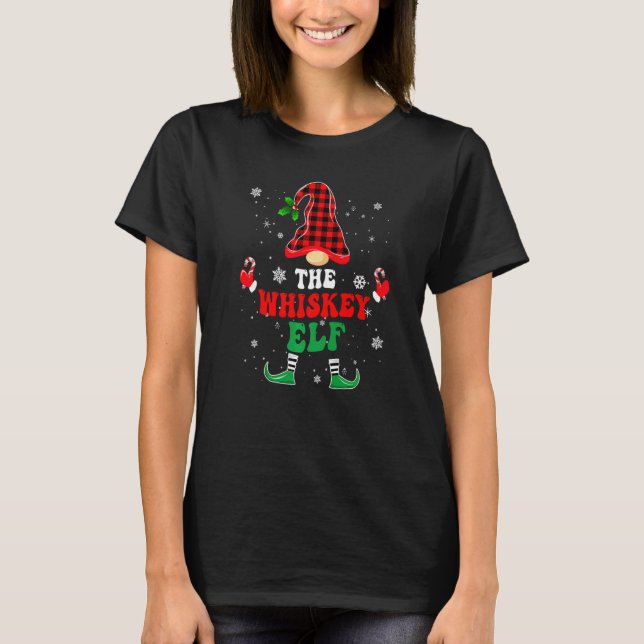 Whiskey Elf Camisas Correspondendo Grupo Natal Paj (Frente)