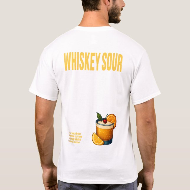 Whiskey Sour T-Shirt – Classic Bourbon Cocktail (Verso)