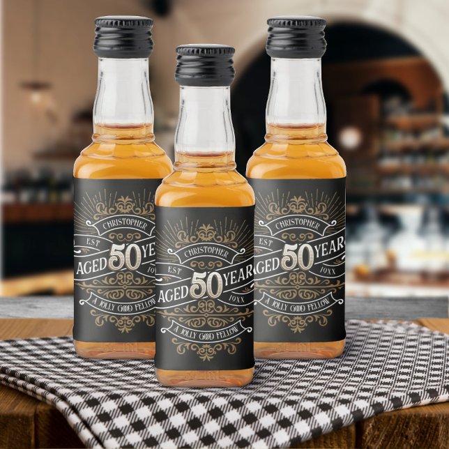 Whiskey Vintage Mens 50th Birthday (Criador carregado)