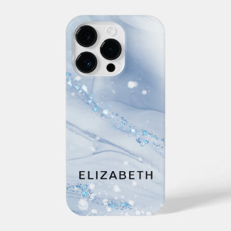 White and gold marble glitter personalized 