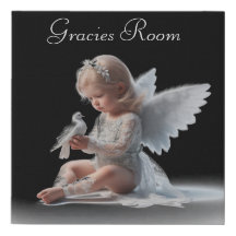 White Angel Child Segurando Arte