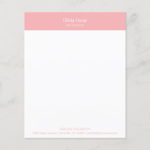White Business Stationery, Cor-de-rosa, personaliz
