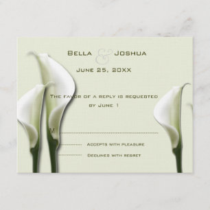 White Calla Lillies RSVP