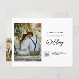 White Clássico de Convite de Foto de Orçamento