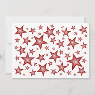 White convite das Estrelas Vermelhas
