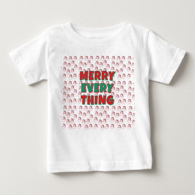 White cool T-shirt with santa (Frente)
