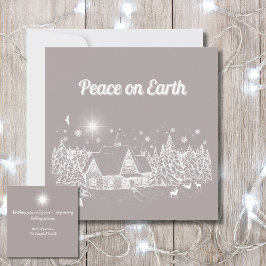 White Country Peace on Earth Card