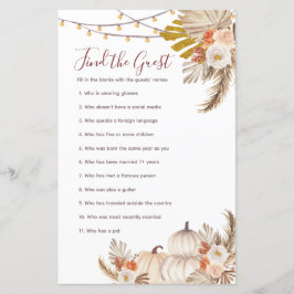 White Cream Pumpkin Rustic Find the Guest game