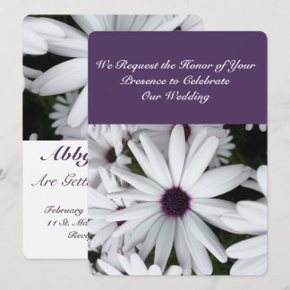 White Daisies - Convites personalizados de 5,5" x