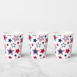 White e Blue Stars - Copas de Papel