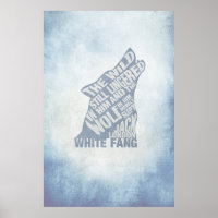 White Fang por Jack London Book Cote Poster