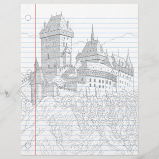 White Fantasy Notebook Paper