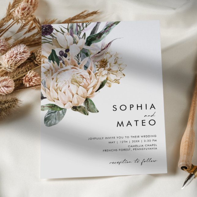 White Floral | Convite Casual Para Casamento (Criador carregado)