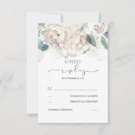 White Floral Greenerhes Splashes Casamento RSVP