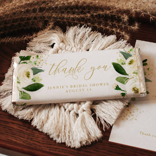 White Floral Obrigado Bar Adormecido Wrapper