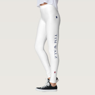 White Harris-Walz Yoga Leggings com Estrelas