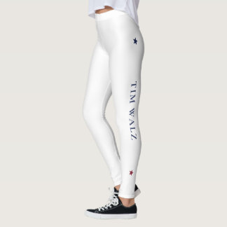 White Harris-Walz Yoga Leggings com Estrelas