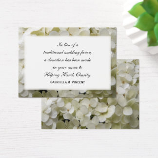 White Hydrangea Weding Charity Favors