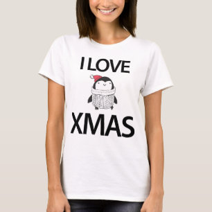 White I Adoro Camisa De Natal
