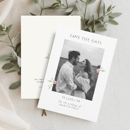 White & Ivory | Chic Floral Wedding Save the Date