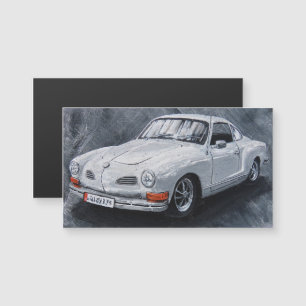 White Karmann Ghia Magnet