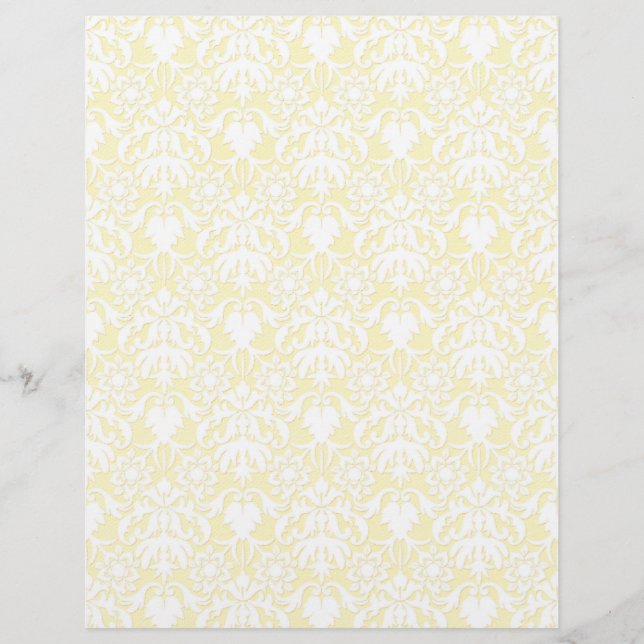 White Lace & Linen Weding Scrapbook Paper (Frente)