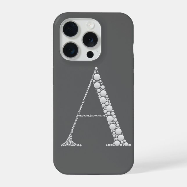White Letter A – Minimal Monogram Phone Case Desig (Verso)