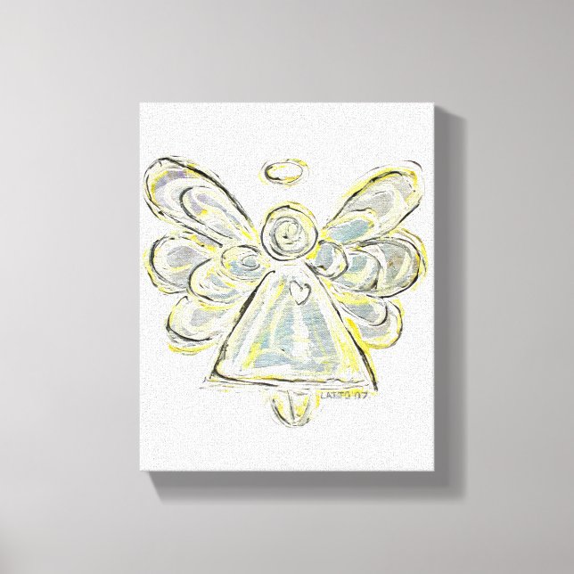 White Light Guardian Angel Canvas Wall Art (Frente)