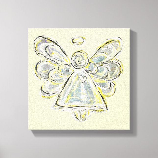 White Light Guardian Angel Canvas Wall Art (Frente)