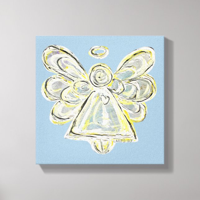 White Light Guardian Angel Canvas Wall Art (Frente)