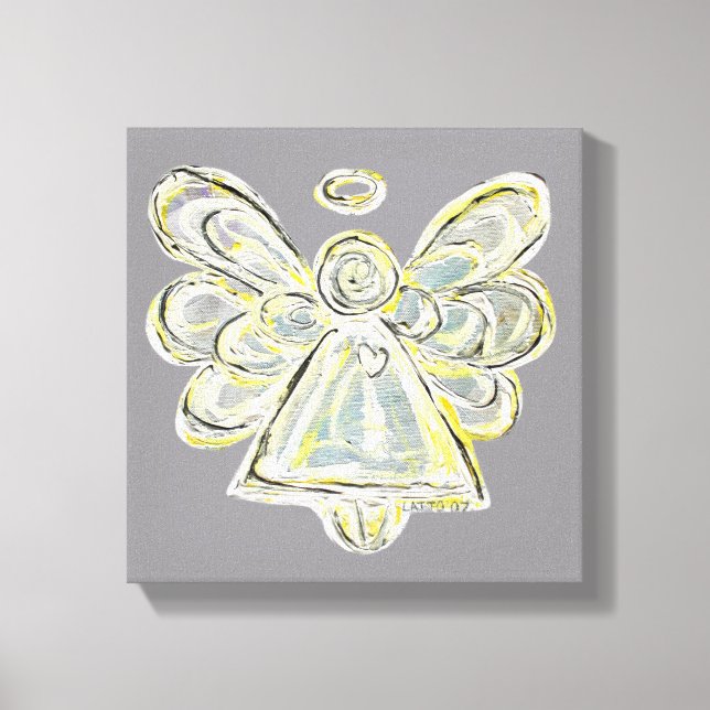 White Light Guardian Angel Canvas Wall Art (Frente)