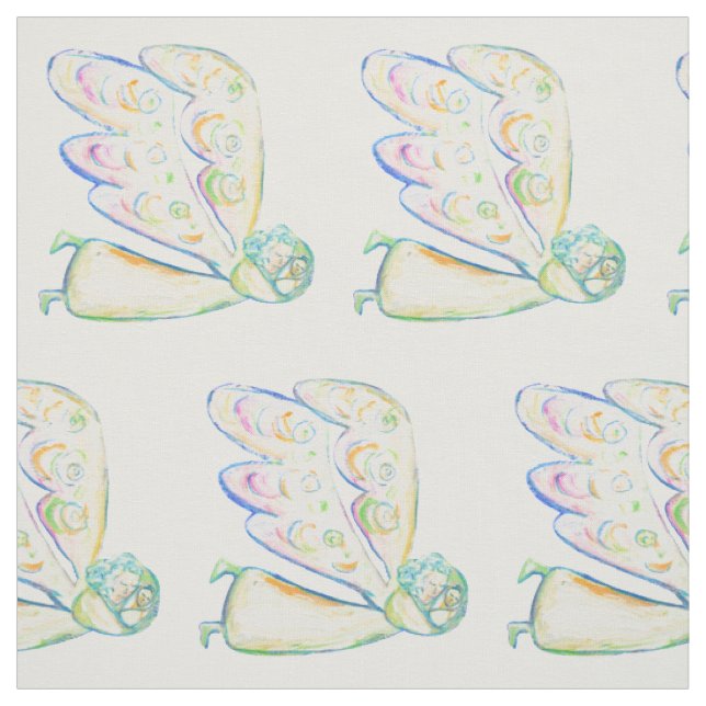 White Light Guardian Angel Tecido Art Material (Modelo)