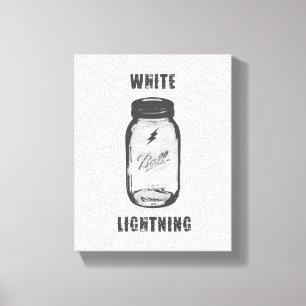 "White Lightning" Moonshine Jar Canvas Art