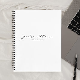 White Minimalista de Caligrafia de Monograma Girly