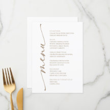 White Modern Elegant Menu 
