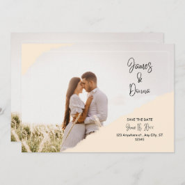 White Modern Salve O Convite De Data