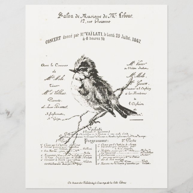 White Music Salon Bird Script (Frente)