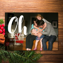 White Oh Que Cartão Plana De Foto De Feriado Diver