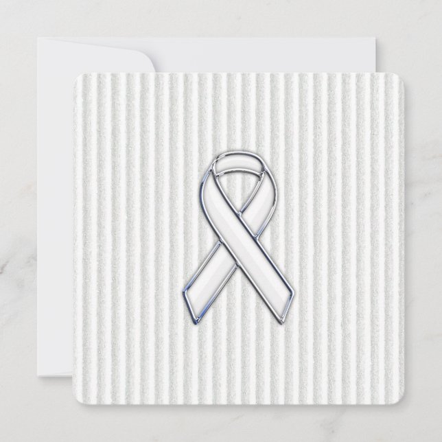 White on White Ribbon Awarness Stripes (Frente)