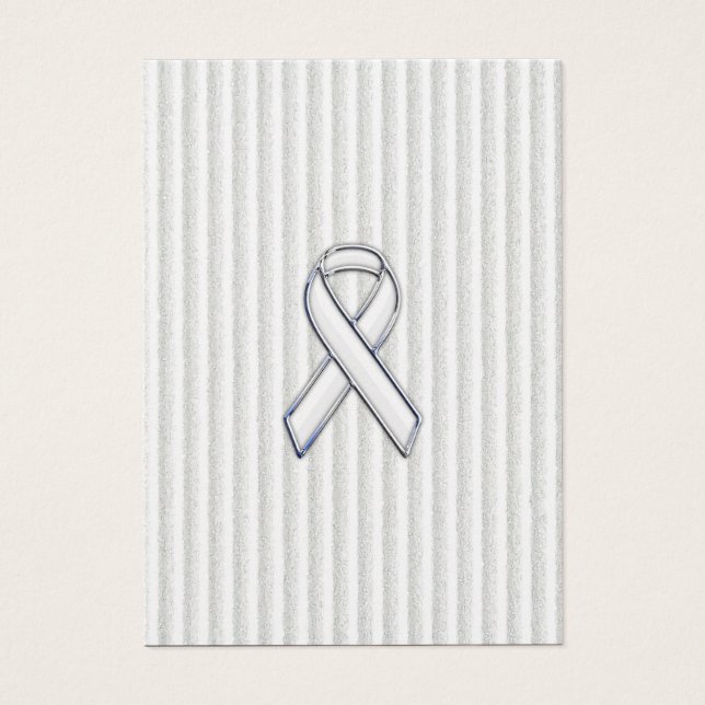 White on White Ribbon Awarness Stripes (Frente)