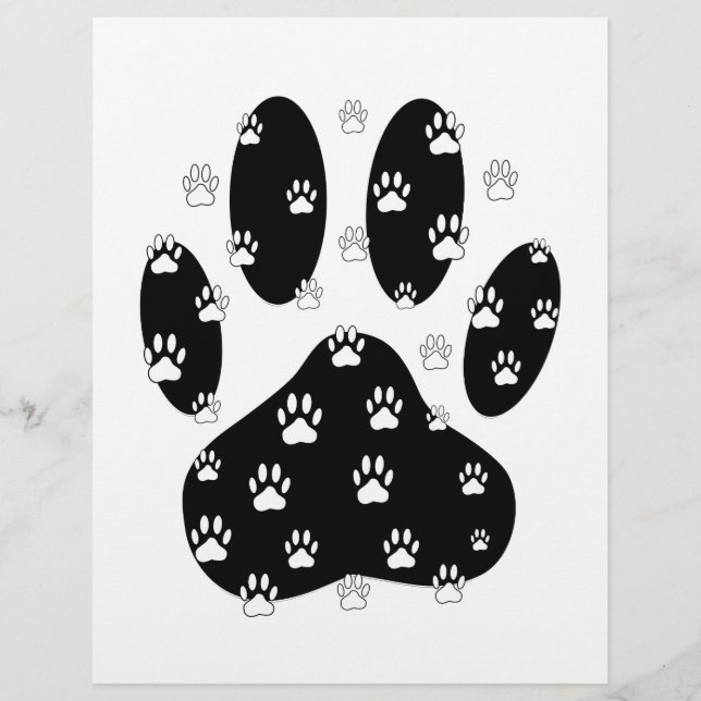 White Paws Na Impressão Da Pata Preta (Frente)