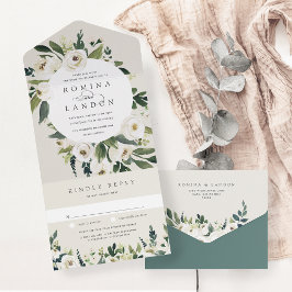 White Peony | Casamento de Mola Floral de Aquarela