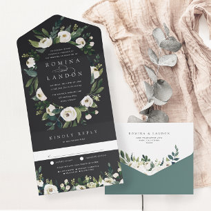 White Peony   Casamento Floral por Aquarela Oval