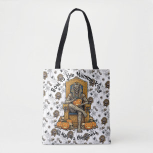 🤍 White Pharaoh Mummy Tote 👑 🎃
