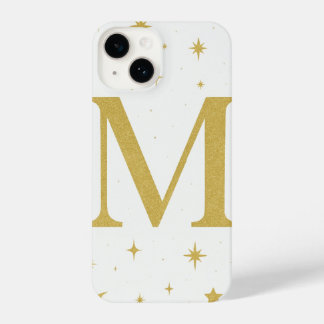 ⭐ White Phone Case with Big Yellow “M” & Stars