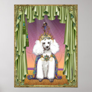 White Poodle Far East Princess Poster Impressão
