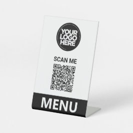 White Qr Code Menu | Logo Contactless Modern